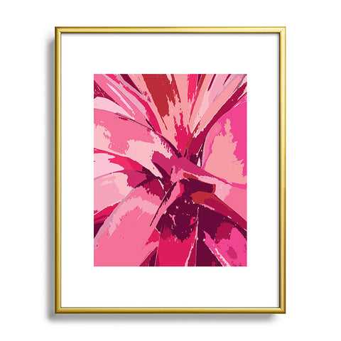 Rosie Brown Blushing Bromeliad Metal Framed Art Print