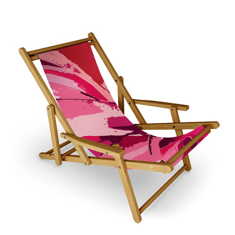 Rosie Brown Blushing Bromeliad Sling Chair