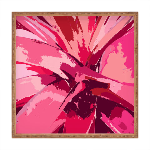 Rosie Brown Blushing Bromeliad Square Tray