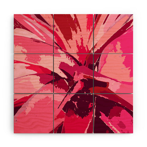 Rosie Brown Blushing Bromeliad Wood Wall Mural