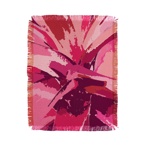 Rosie Brown Blushing Bromeliad Throw Blanket