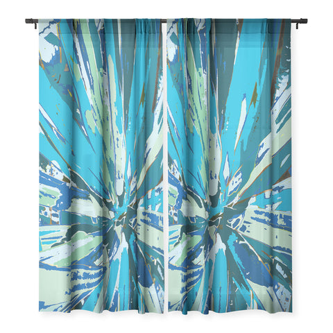 Rosie Brown Bursting Bromeliad Sheer Non Repeat