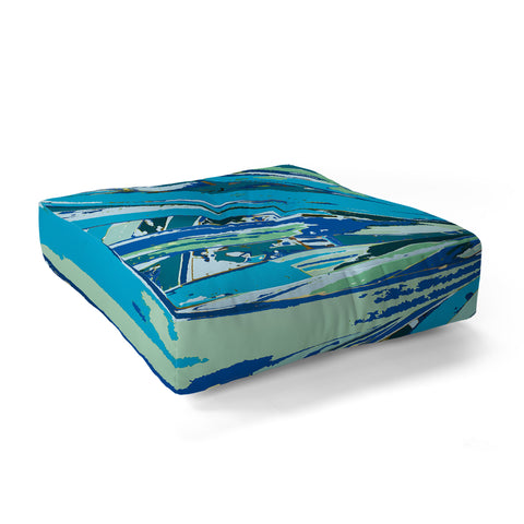 Rosie Brown Bursting Bromeliad Floor Pillow Square