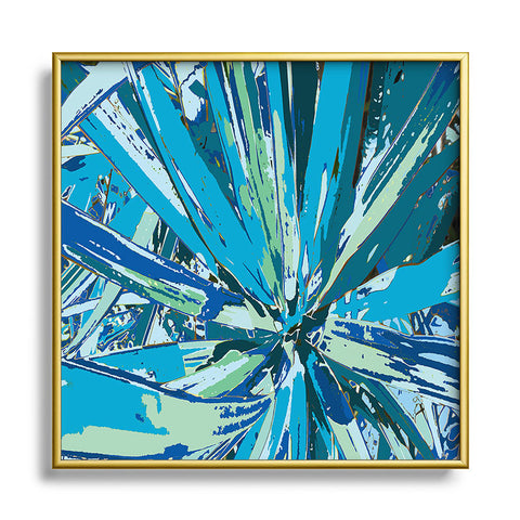 Rosie Brown Bursting Bromeliad Metal Square Framed Art Print