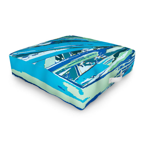 Rosie Brown Bursting Bromeliad Outdoor Floor Cushion