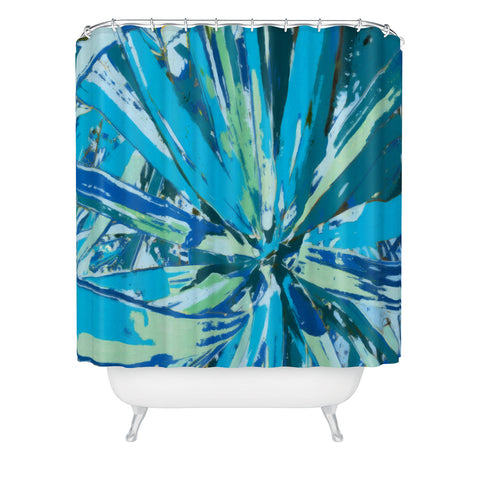 Rosie Brown Bursting Bromeliad Shower Curtain