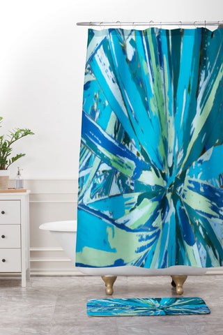 Rosie Brown Bursting Bromeliad Shower Curtain And Mat