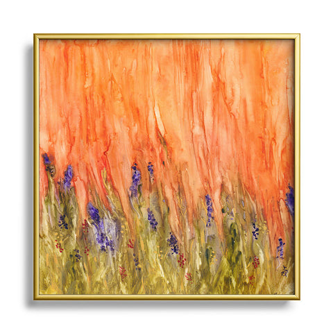 Rosie Brown By the Wall Square Metal Framed Art Print