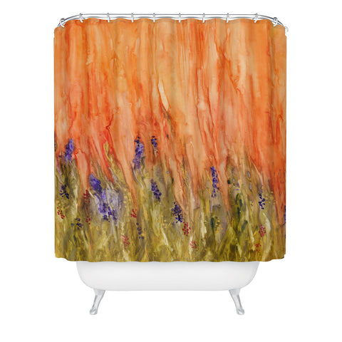 Rosie Brown By the Wall Shower Curtain