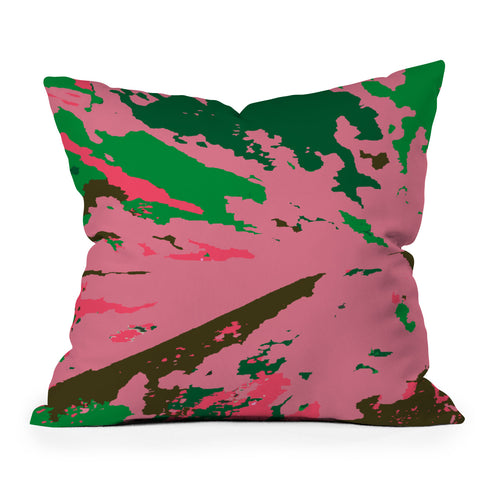Rosie Brown Caladium Throw Pillow