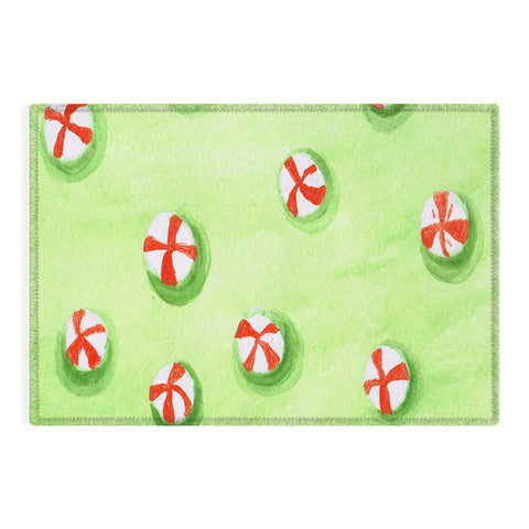 Rosie Brown Christmas Candy Outdoor Rug