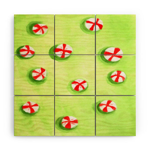 Rosie Brown Christmas Candy Wood Wall Mural