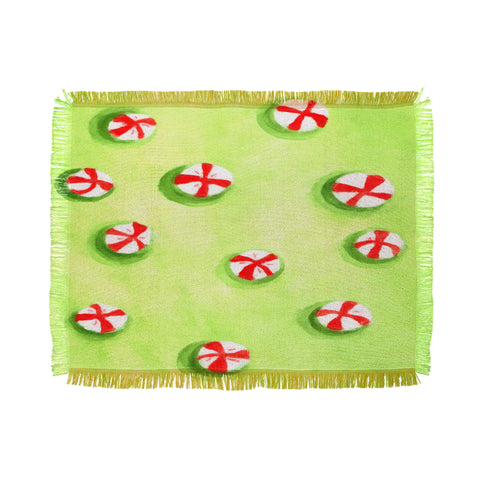 Rosie Brown Christmas Candy Throw Blanket