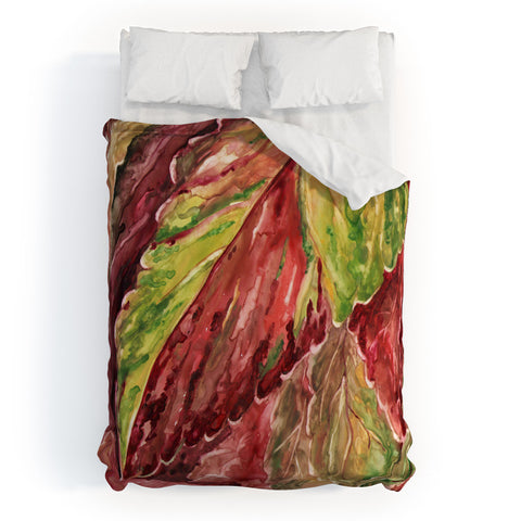 Rosie Brown Coleus Duvet Cover