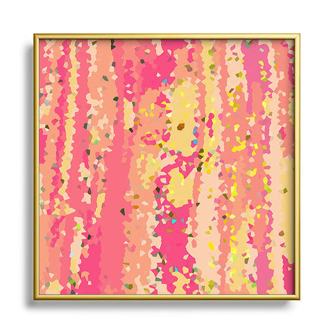 Rosie Brown Confetti Square Metal Framed Art Print
