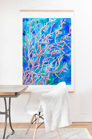 Rosie Brown Coral Fan Art Print And Hanger