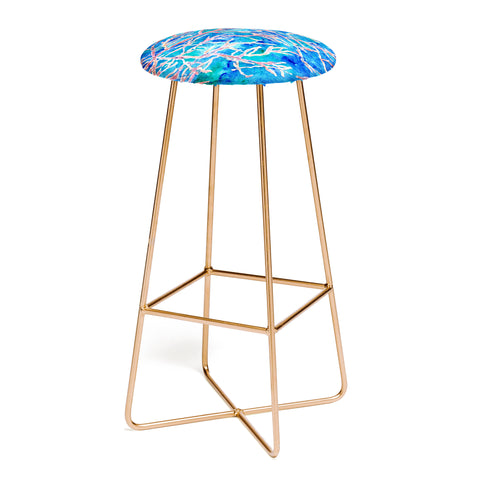 Rosie Brown Coral Fan Bar Stool