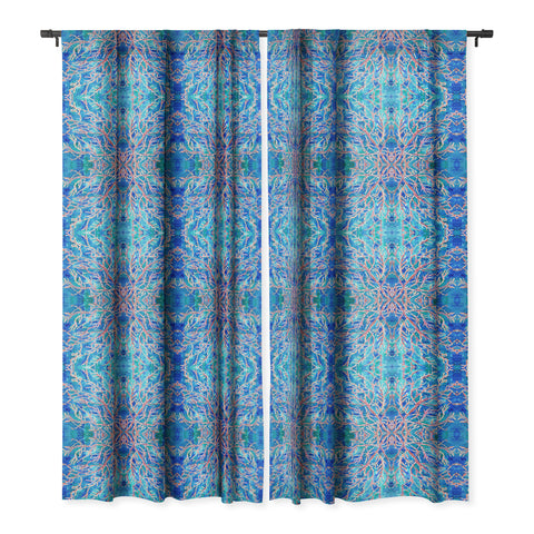 Rosie Brown Coral Fan Blackout Window Curtain