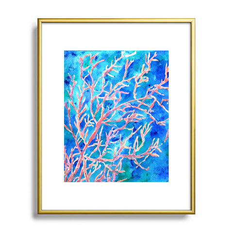 Rosie Brown Coral Fan Metal Framed Art Print
