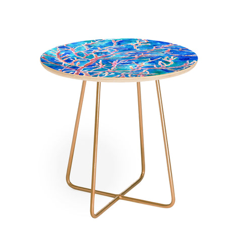 Rosie Brown Coral Fan Round Side Table
