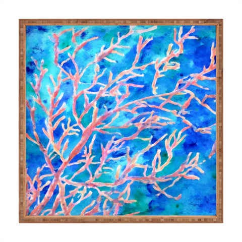 Rosie Brown Coral Fan Square Tray