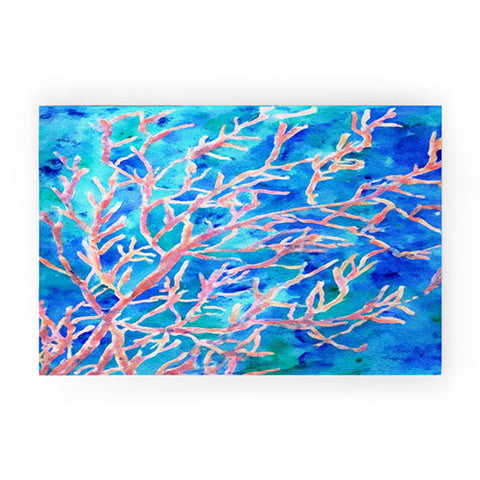 Rosie Brown Coral Fan Welcome Mat
