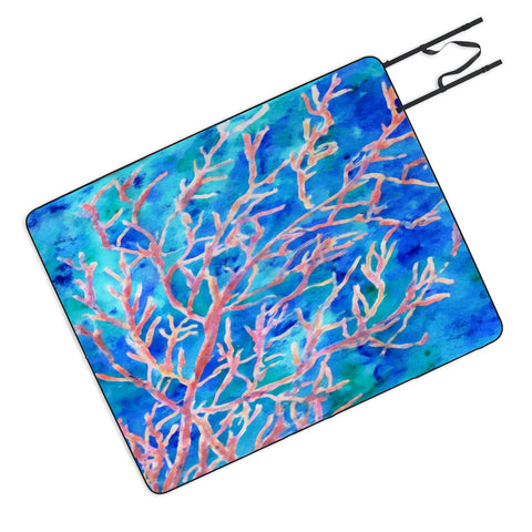Rosie Brown Coral Fan Picnic Blanket