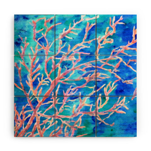 Rosie Brown Coral Fan Wood Wall Mural