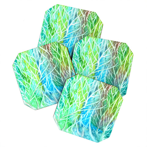 Rosie Brown Coral View Coaster Set