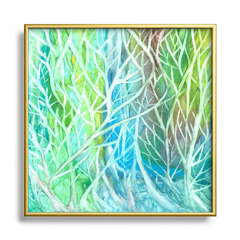 Rosie Brown Coral View Metal Square Framed Art Print