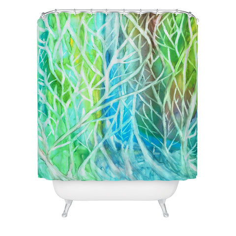 Rosie Brown Coral View Shower Curtain