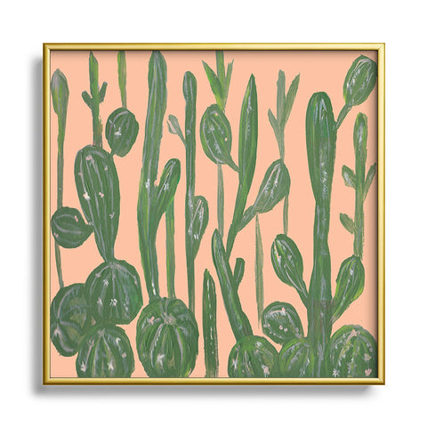 Rosie Brown Desert Town Meeting Metal Square Framed Art Print