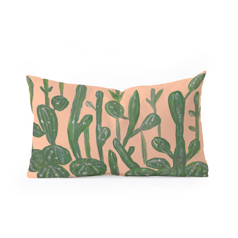 Rosie Brown Desert Town Meeting Oblong Throw Pillow