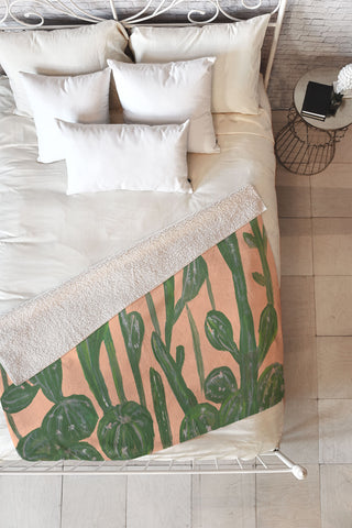 Rosie Brown Desert Town Meeting Fleece Throw Blanket