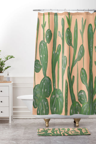 Rosie Brown Desert Town Meeting Shower Curtain And Mat