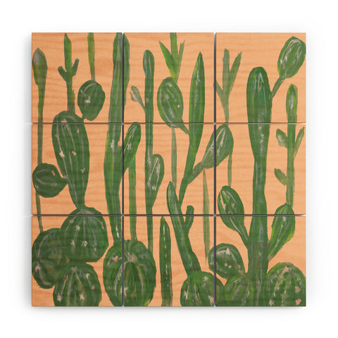 Rosie Brown Desert Town Meeting Wood Wall Mural