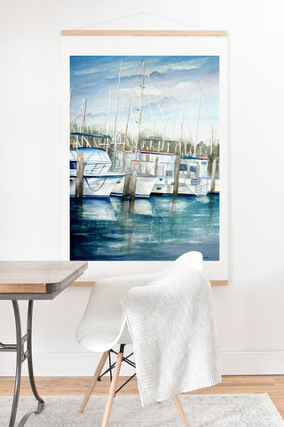 Rosie Brown Dinner Key Marina Art Print And Hanger