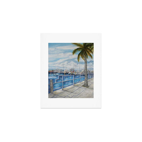 Rosie Brown Dinner Key Marina Stroll Art Print