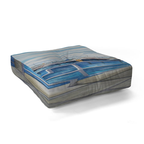 Rosie Brown Dinner Key Marina Stroll Floor Pillow Square