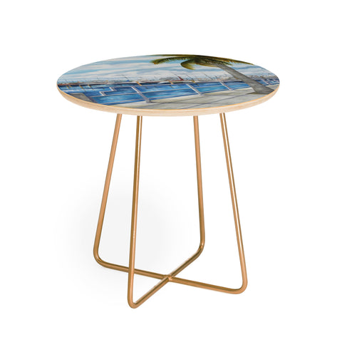 Rosie Brown Dinner Key Marina Stroll Round Side Table