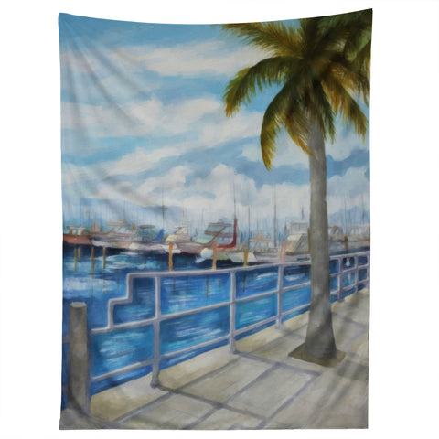 Rosie Brown Dinner Key Marina Stroll Tapestry