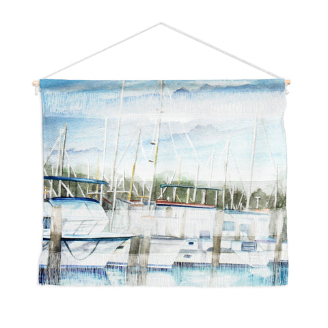 Rosie Brown Dinner Key Marina Stroll Wall Hanging Landscape