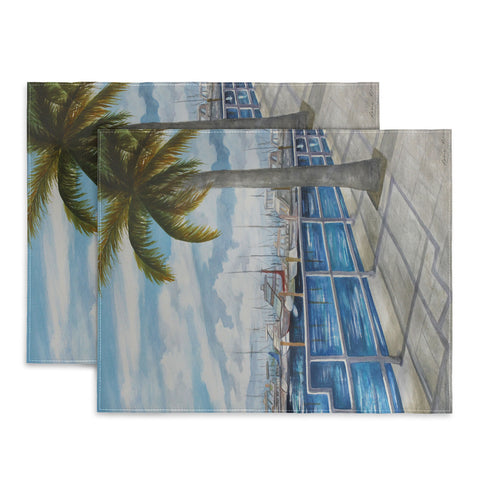 Rosie Brown Dinner Key Marina Stroll Placemat