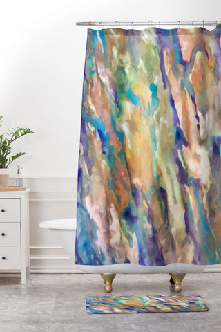 Rosie Brown Eucalyptus Shower Curtain And Mat