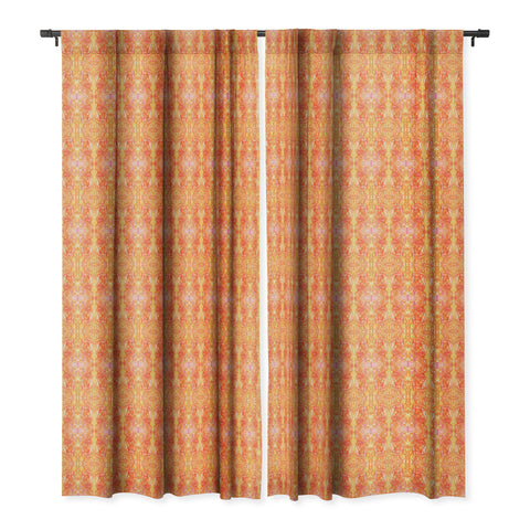Rosie Brown Falling Petals Blackout Window Curtain