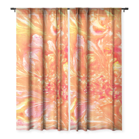 Rosie Brown Falling Petals Sheer Non Repeat