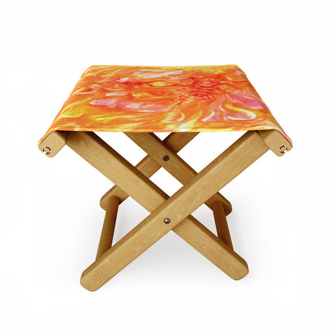 Rosie Brown Falling Petals Folding Stool
