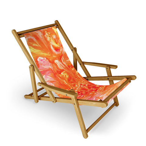 Rosie Brown Falling Petals Sling Chair