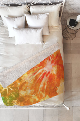 Rosie Brown Fantastic Fireworks Fleece Throw Blanket