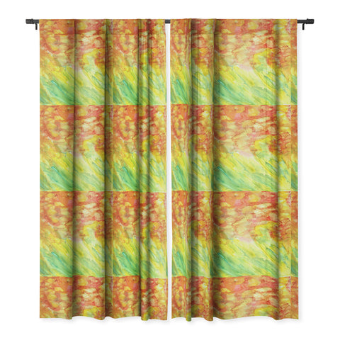 Rosie Brown Fantasy Flowers Blackout Window Curtain